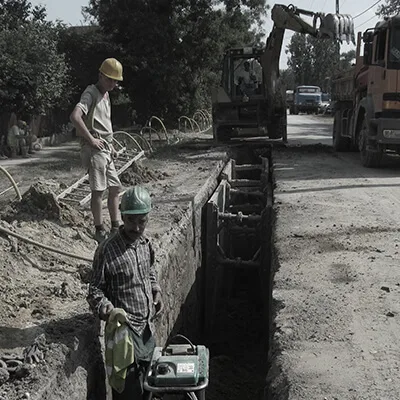 Waste water drainage at Karád